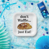 Waffle Food Funny Party Pappteller (Party)