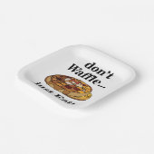 Waffle Food Funny Party Pappteller (Gewinkelt)