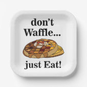 Waffle Food Funny Party Pappteller (Vorderseite)
