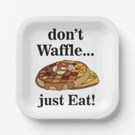 Waffle Food Funny Party Pappteller