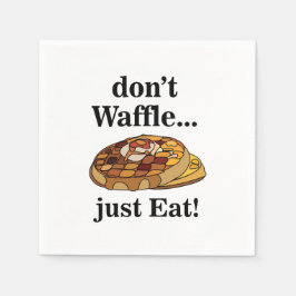 Waffle Food Funny Party Serviette