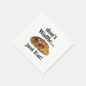 Waffle Food Funny Party Serviette (Ecke)