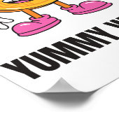 Waffle Food Kawaii Face Poster (Ecke)