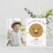 Waffle Good Friend Foto Klassenzimmer Valentine Karte (Stehend Vorderseite)