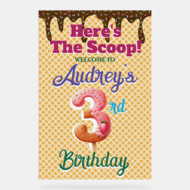 Waffle Ice Cream 3. Geburtstag Acrylschild