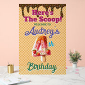 Waffle Ice Creme Cone 4. Geburtstag Acrylschild (Hochzeit)