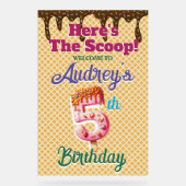 Waffle Ice Creme Cone 5. Geburtstag Acrylschild (Vorderseite)