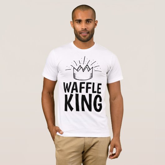 WAFFLE KING VATER MENS FUNNY T - Shirt (Vorne ganz)