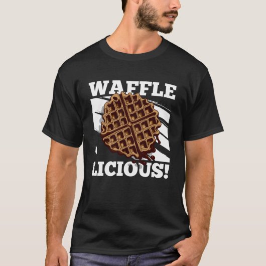 Waffle Licious Ironic Waffle Food Gourmet T-Shirt (Vorderseite)