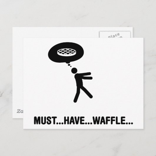 Waffle Lover Postkarte (Vorne/Hinten)