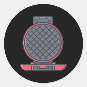 Waffle Maker Cast Griddle Waffle Waffeleisen Runder Aufkleber