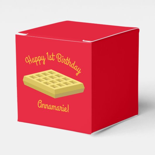 Waffle Niedlich Breakfast Geburtstagsparty Geschenkschachtel (Vorderseite)