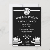 Waffle Party Einladung (Vorderseite)