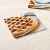 waffle rechteckiger pappuntersetzer (angewinkelt)