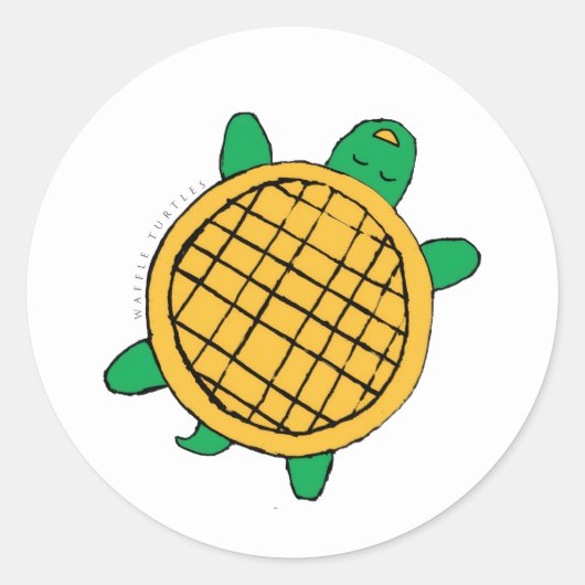 Waffle Turtles Aufkleber (Vorderseite)