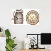 Waffles And maple Syrup Food Poster (Heimbüro)