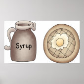 Waffles And maple Syrup Food Poster (Vorne)