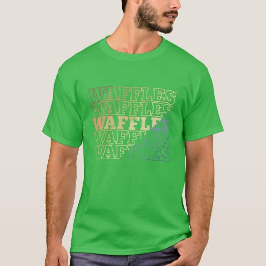 Waffles Breakfast Pastry Snack Baker retro T-Shirt (Vorderseite)