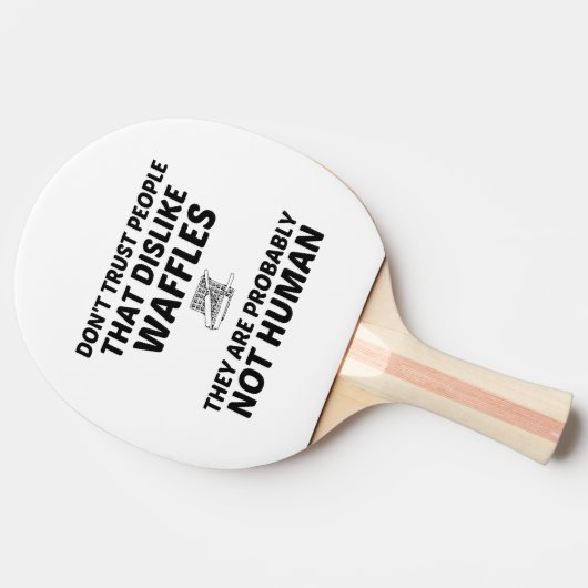 WAFFLES DISlike NOT HUMAN Tischtennis Schläger (Seitenansicht)