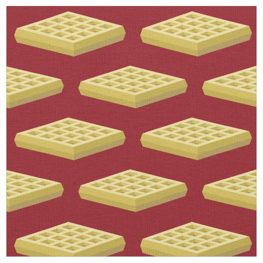 Waffles Niedlich Breakfast Kinder Stoff (Nahaufnahme)