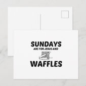 WAFFLES UND JESUS SONNTAG POSTKARTE (Vorne/Hinten)