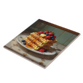 Waffles with Strawberries and Blueberries Fliese (Seite)