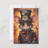 Wafflewhisk Vielen Dank Steampunk Tier Custom Dankeskarte (Rückseite)