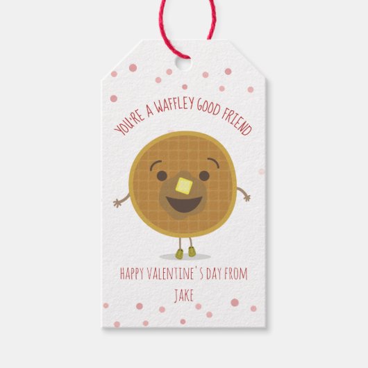 Waffley Good Friend Waffle Kid Classroom Valentine Geschenkanhänger (Vorderseite)
