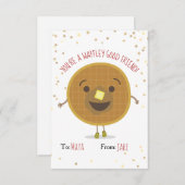 Waffley Good Friend Waffle Valentine Kinder Postka (Vorne/Hinten)