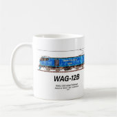 WAG-12B Lokomotive. Güterzug der indischen Eisenba Kaffeetasse (Links)