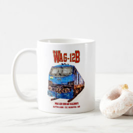 WAG-12B Lokomotive. Güterzug der indischen Eisenba Kaffeetasse