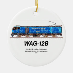 WAG-12B Lokomotive. Güterzug der indischen Eisenba Keramik Ornament