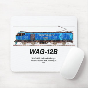 WAG-12B Lokomotive. Güterzug der indischen Eisenba Mousepad