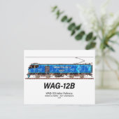 WAG-12B Lokomotive. Güterzug der indischen Eisenba Postkarte (Stehend Vorderseite)
