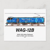 WAG-12B Lokomotive. Güterzug der indischen Eisenba Postkarte (Vorderseite)