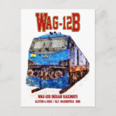 WAG-12B Lokomotive. Güterzug der indischen Eisenba Postkarte (Vorderseite)