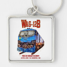 WAG-12B Lokomotive. Güterzug der indischen Eisenba Schlüsselanhänger