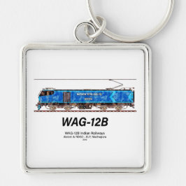 WAG-12B Lokomotive. Güterzug der indischen Eisenba Schlüsselanhänger
