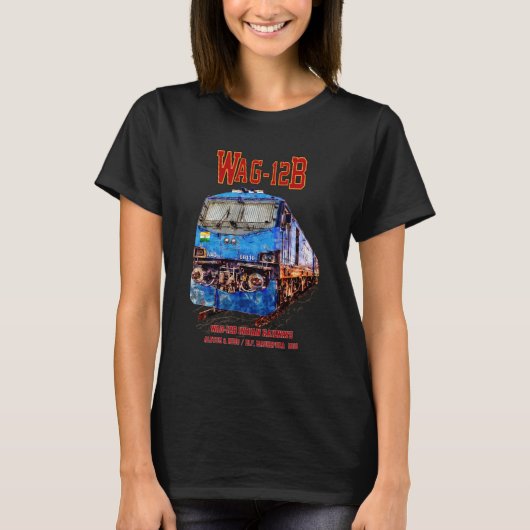 WAG-12B Lokomotive. Güterzug der indischen Eisenba T-Shirt (Vorderseite)