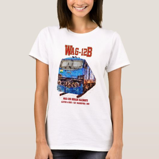 WAG-12B Lokomotive. Güterzug der indischen Eisenba T-Shirt (Vorderseite)
