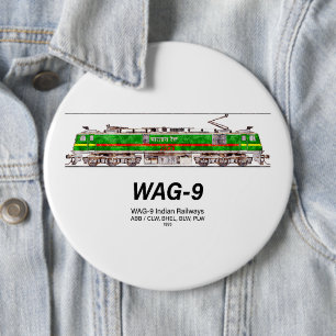 WAG-9 Lokomotive. Güterzug der indischen Eisenbahn Button