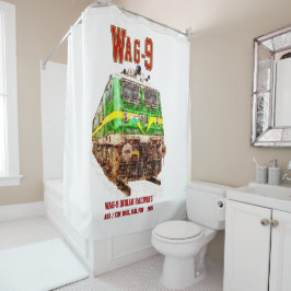 WAG-9 Lokomotive. Güterzug der indischen Eisenbahn Duschvorhang