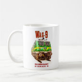 WAG-9 Lokomotive. Güterzug der indischen Eisenbahn Kaffeetasse (Links)