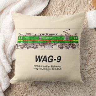 WAG-9 Lokomotive. Güterzug der indischen Eisenbahn Kissen