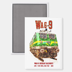 WAG-9 Lokomotive. Güterzug der indischen Eisenbahn Magnet