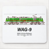 WAG-9 Lokomotive. Güterzug der indischen Eisenbahn Mousepad (Vorne)