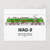 WAG-9 Lokomotive. Güterzug der indischen Eisenbahn Postkarte (Vorderseite)