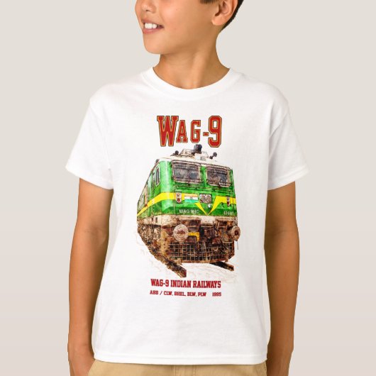 WAG-9 Lokomotive. Güterzug der indischen Eisenbahn T-Shirt (Vorderseite)