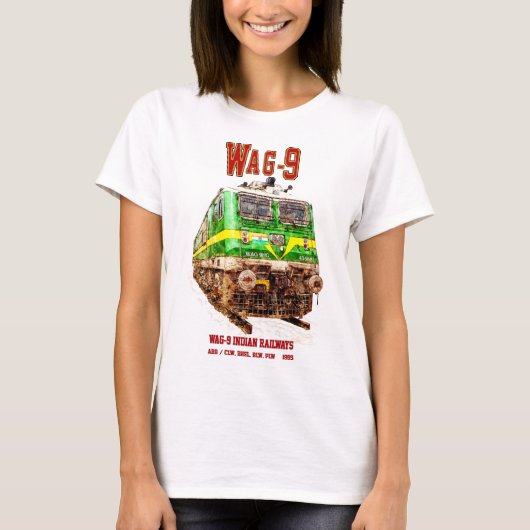 WAG-9 Lokomotive. Güterzug der indischen Eisenbahn T-Shirt (Vorderseite)