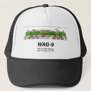 WAG-9 Lokomotive. Güterzug der indischen Eisenbahn Truckerkappe